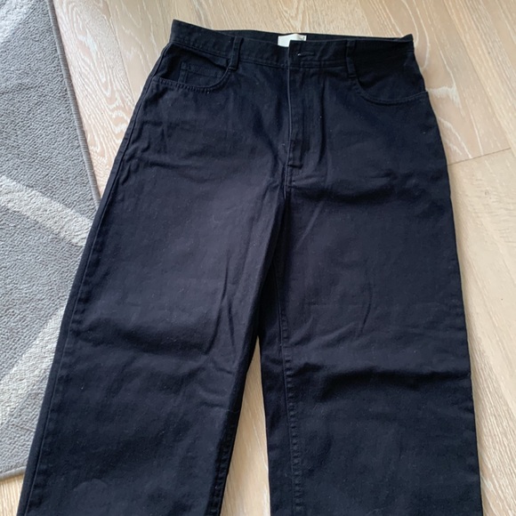 Wilfred Ashika Utility Wide-Leg Pant Cotton 26" Black Sz8 - Picture 2 of 12